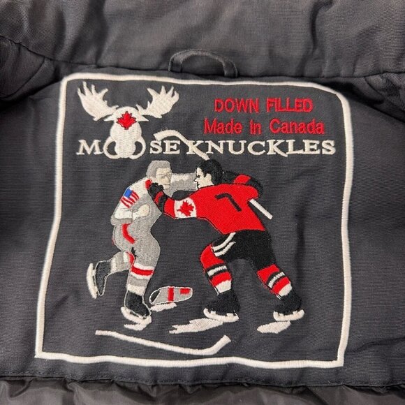 Moose Knuckles Black Bomber Jacket Men’s Size S - Picture 14 of 15